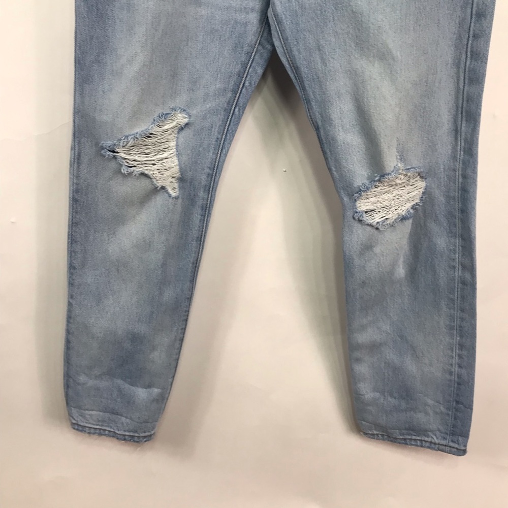 Levi’s 501 CT Light Wash Ripped Boyfriend Jeans 25 - Picture 3 of 8
